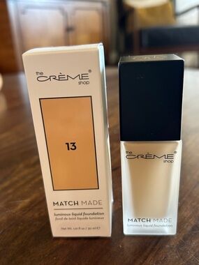The Crème Shop Match Made Luminous Liquid Foundation | Shade 13 | NIB